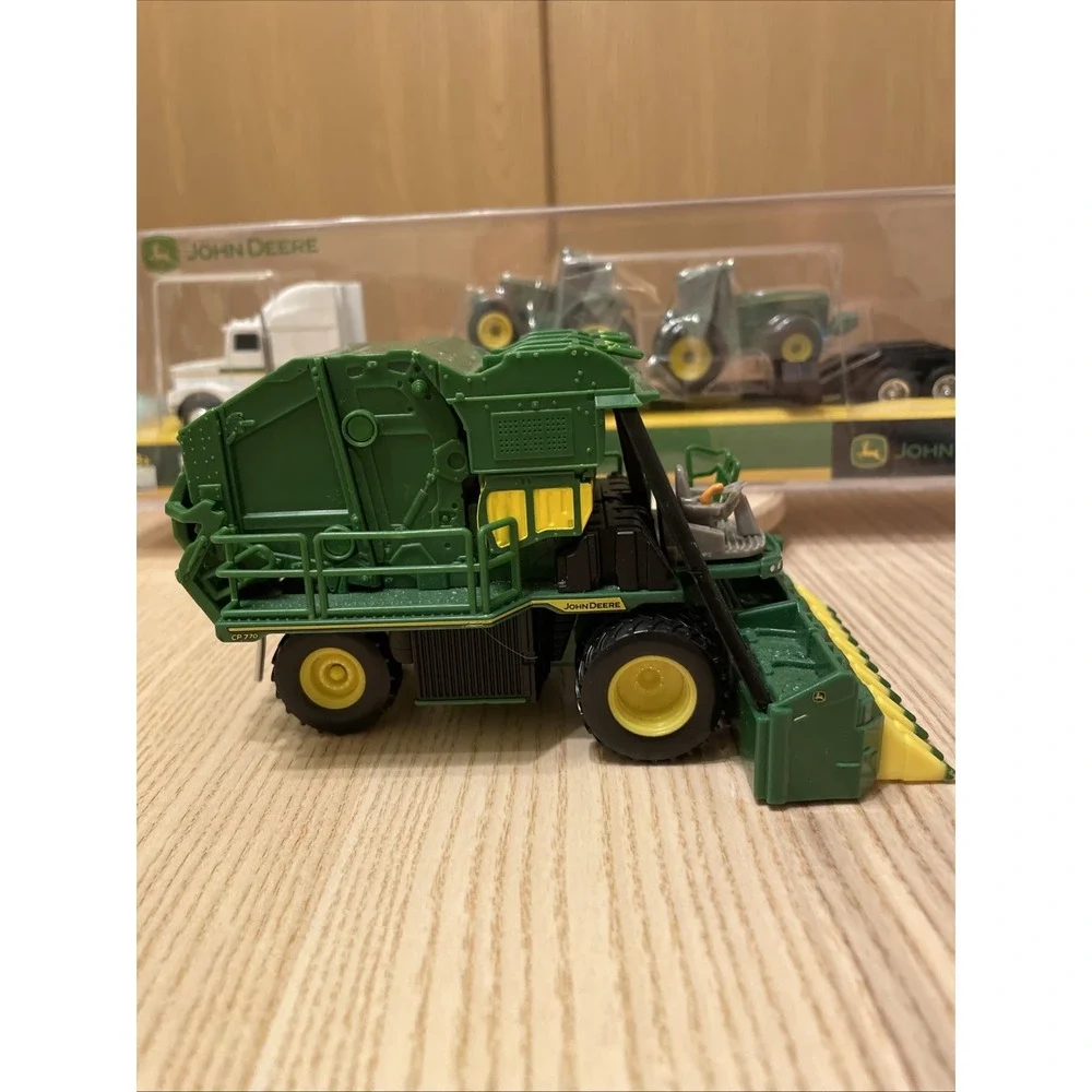 John Deere 1/64 CP770 Employee Edition Cotton Picker + Ertl Hauler Tractor Lot 2